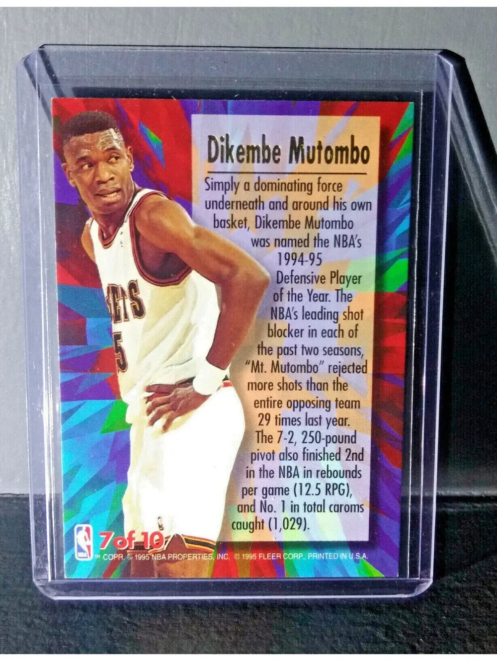 1995-96 Dikembe Mutombo Fleer Ultra #7 Ultra Power Basketball Card